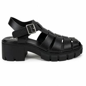 Maiden NYC Fisherman Sandals Womens Size 9.5 Black Chunky Lug Sole Platform Shoe